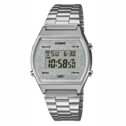  Casio Vintage B640WDG-7DF Digital Quartz Silver Stainless Steel Unisex Watch